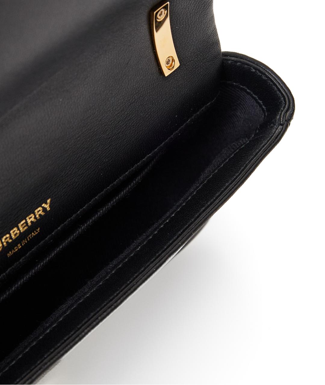 BURBERRY Черная кожаная сумка через плечо, фото 9