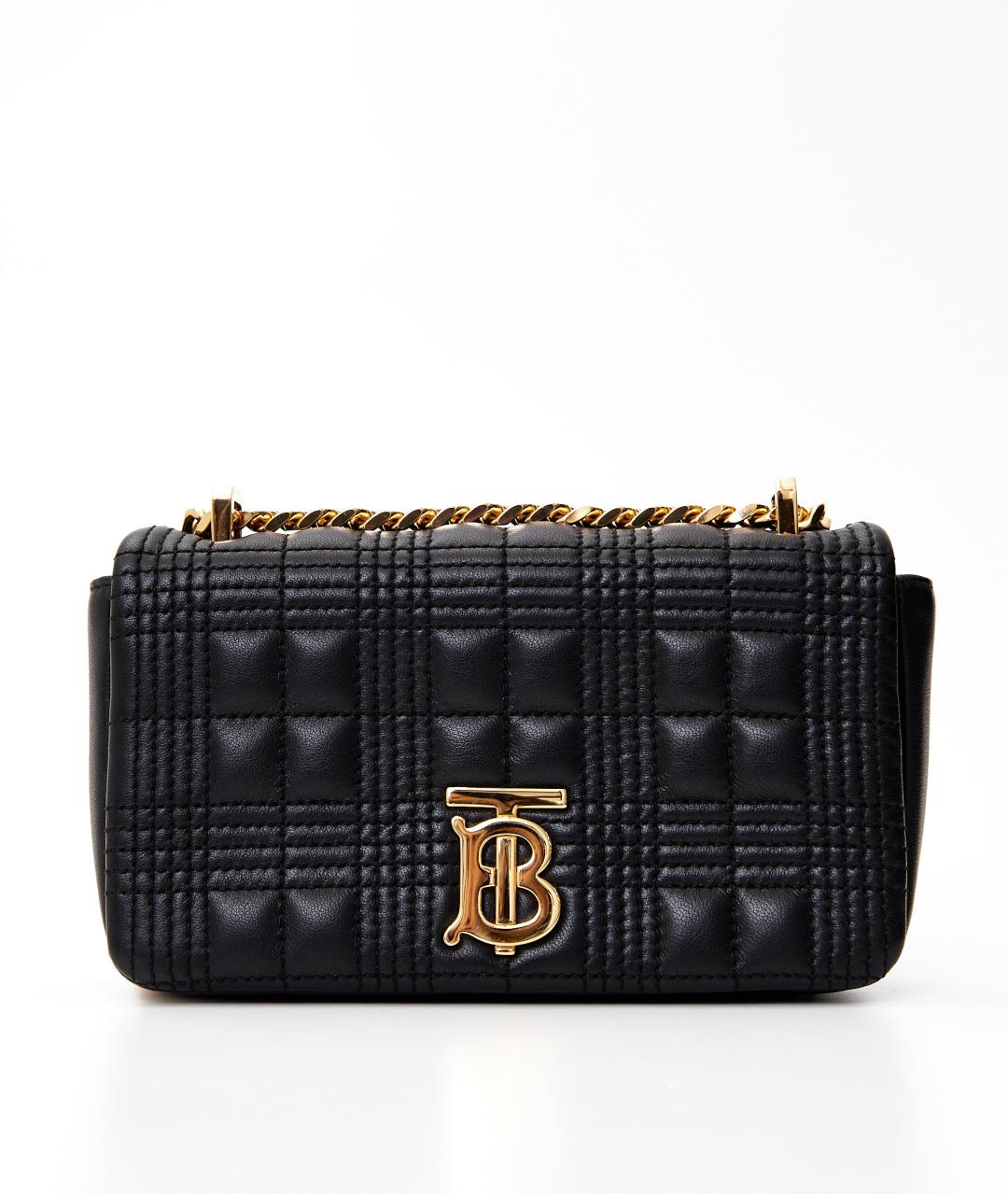 BURBERRY Черная кожаная сумка через плечо, фото 2