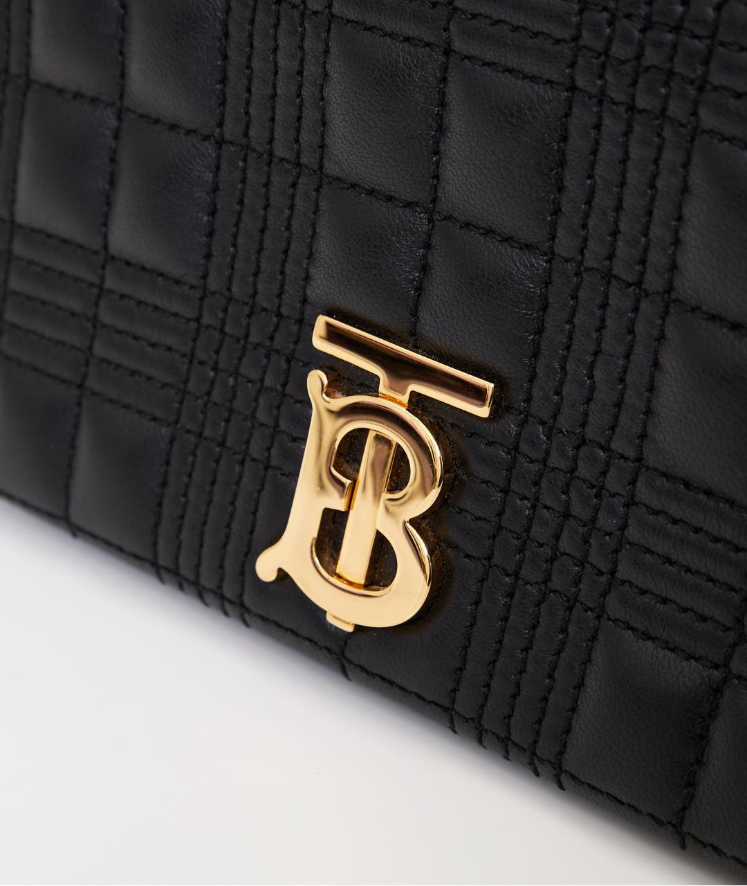 BURBERRY Черная кожаная сумка через плечо, фото 6