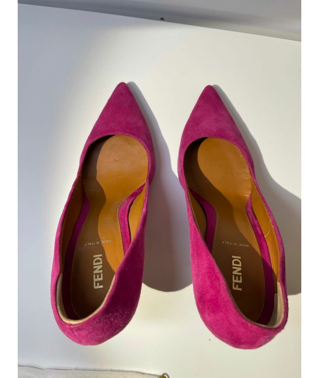 FENDI Фиолетовые замшевые туфли, фото 3