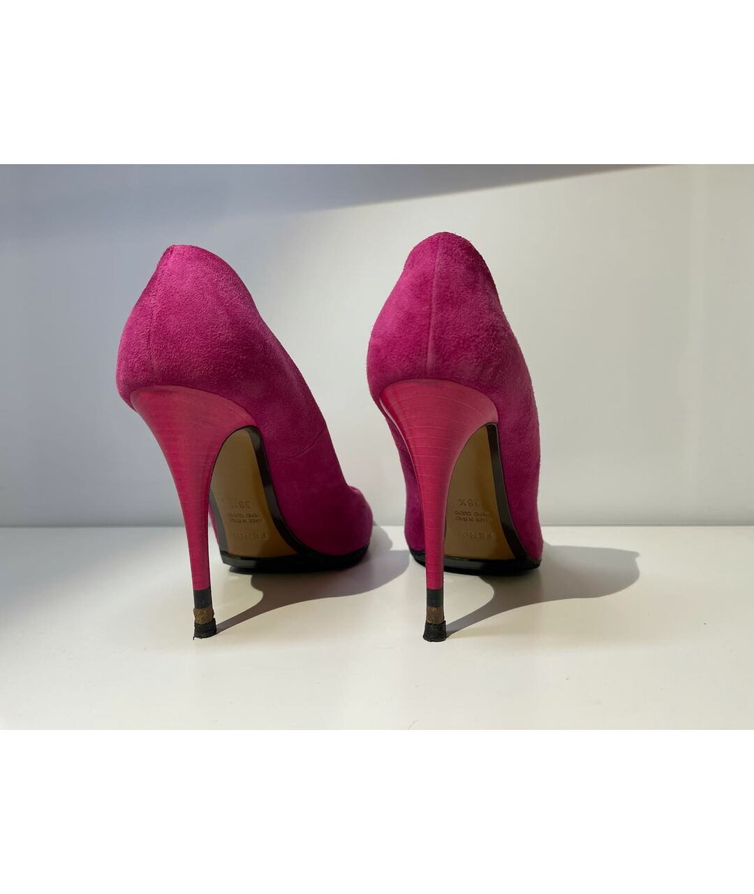 FENDI Фиолетовые замшевые туфли, фото 4