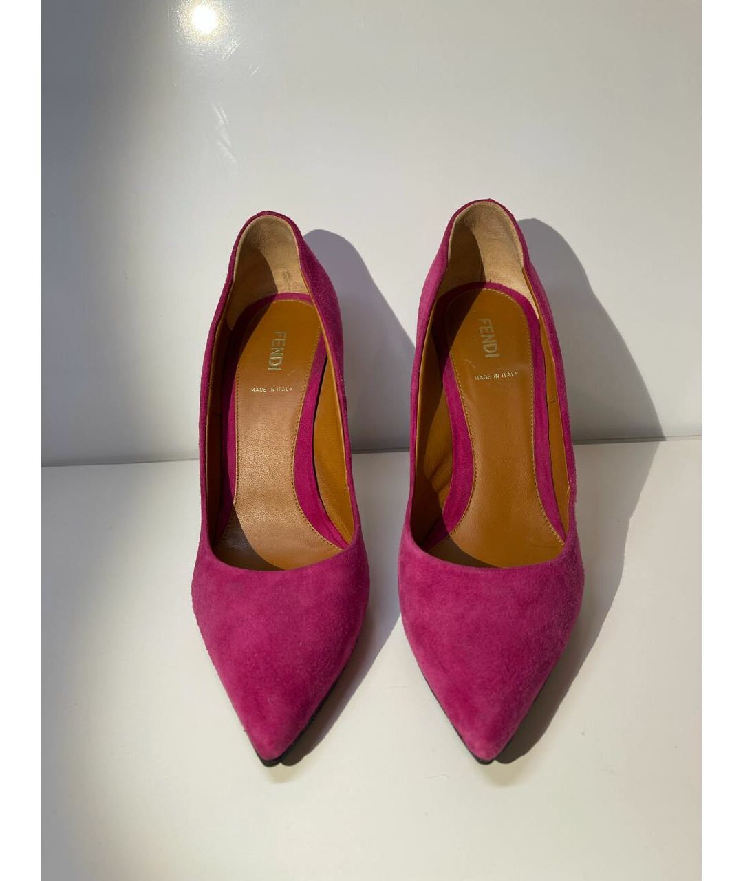 FENDI Фиолетовые замшевые туфли, фото 2