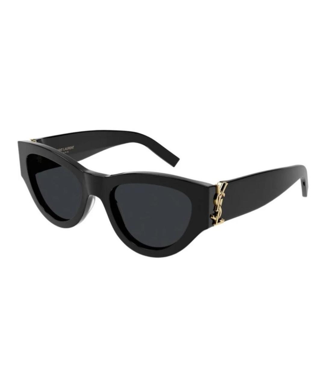 SAINT LAURENT Черные пластиковые солнцезащитные очки, фото 1