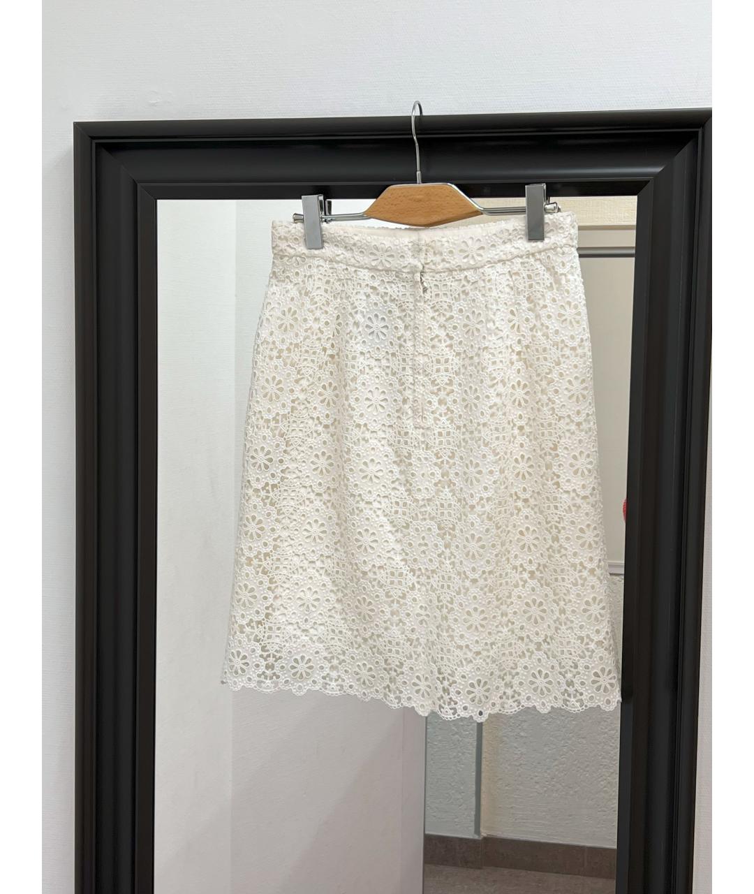DOLCE&GABBANA Белая юбка мини, фото 2