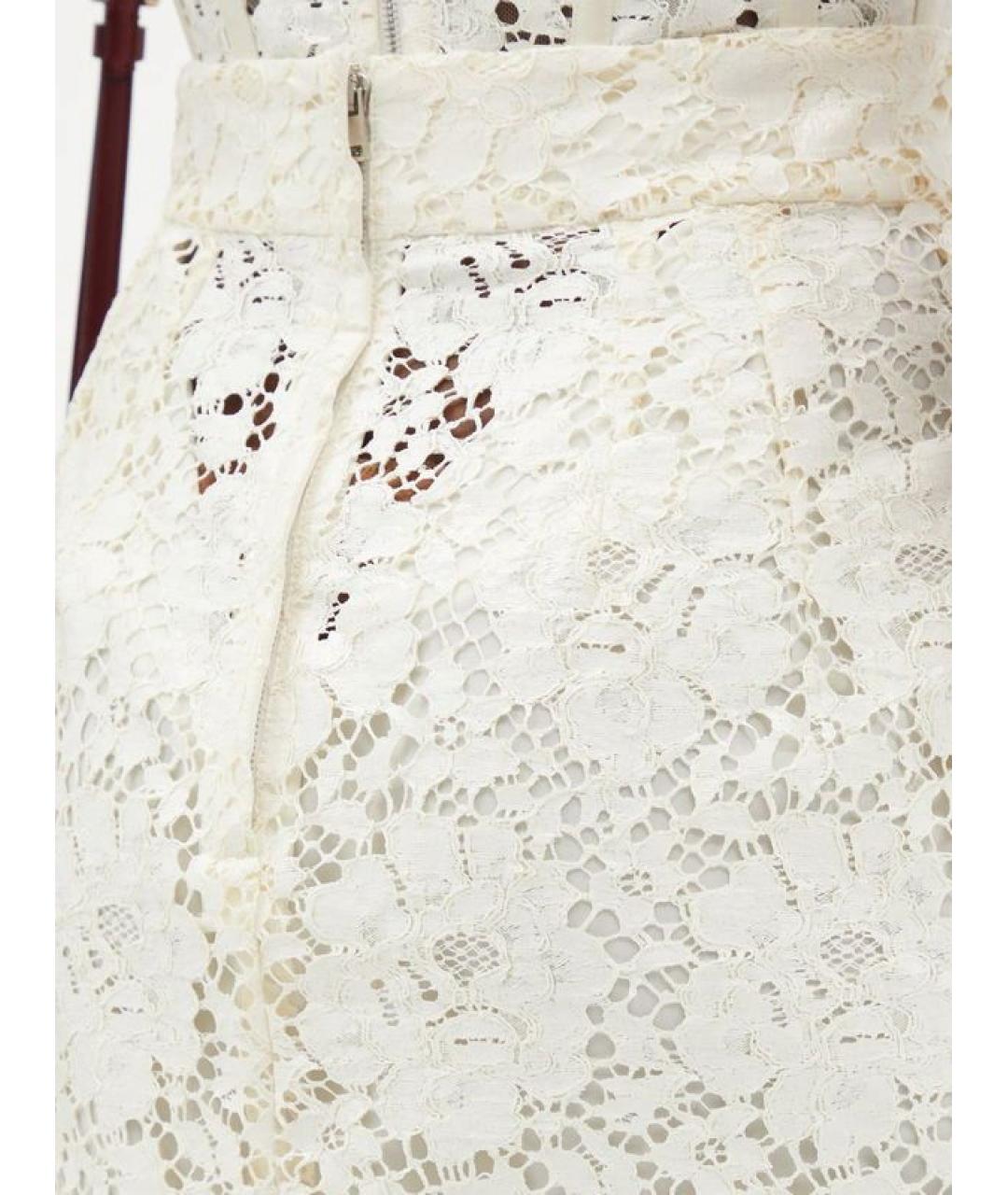 DOLCE&GABBANA Белая юбка мини, фото 9