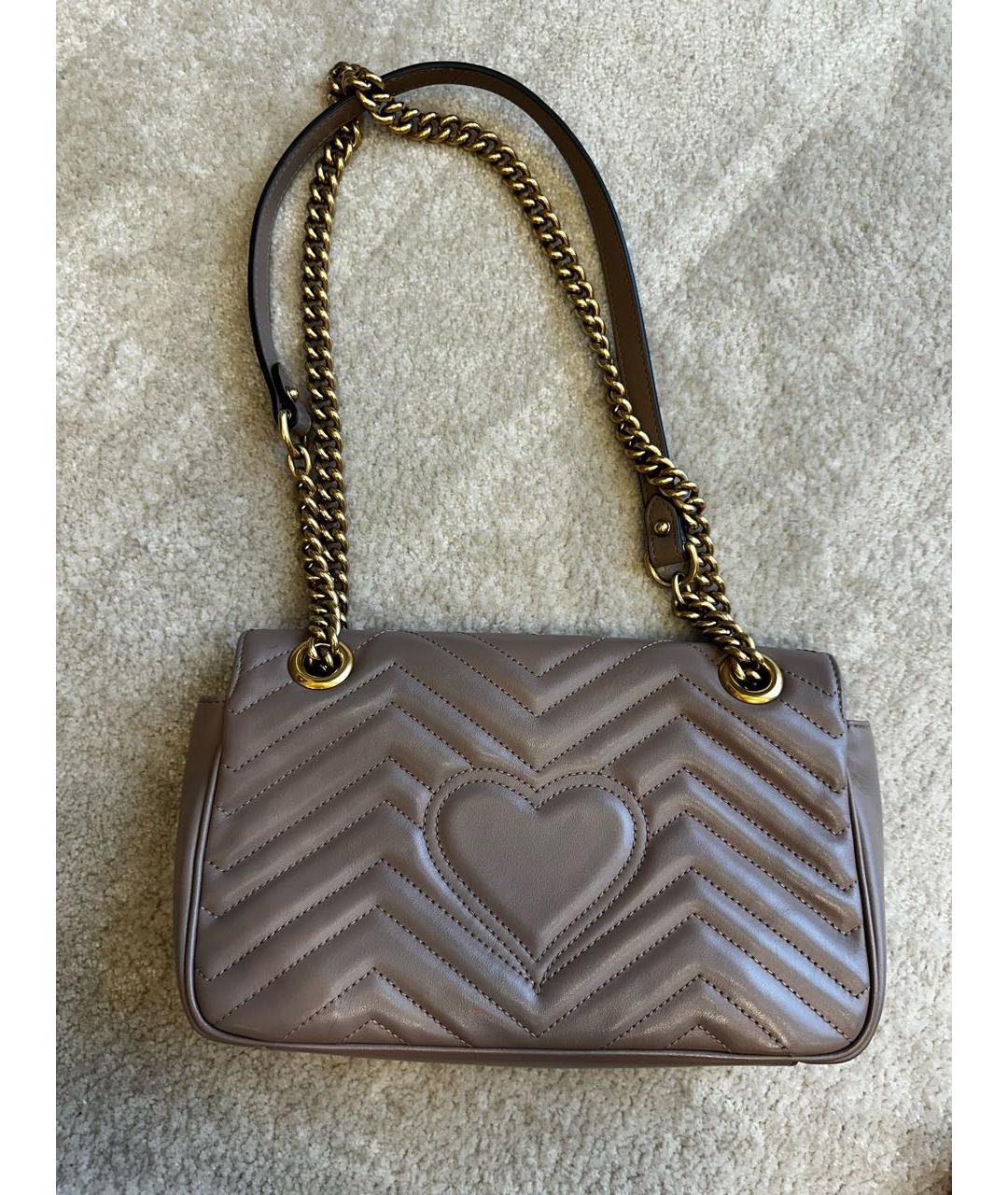 GUCCI Бежевая кожаная сумка через плечо, фото 3