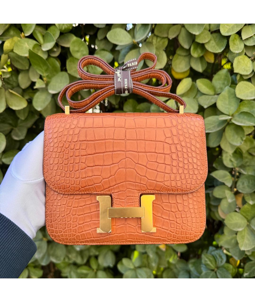 HERMES Коричневая кожаная сумка через плечо, фото 8