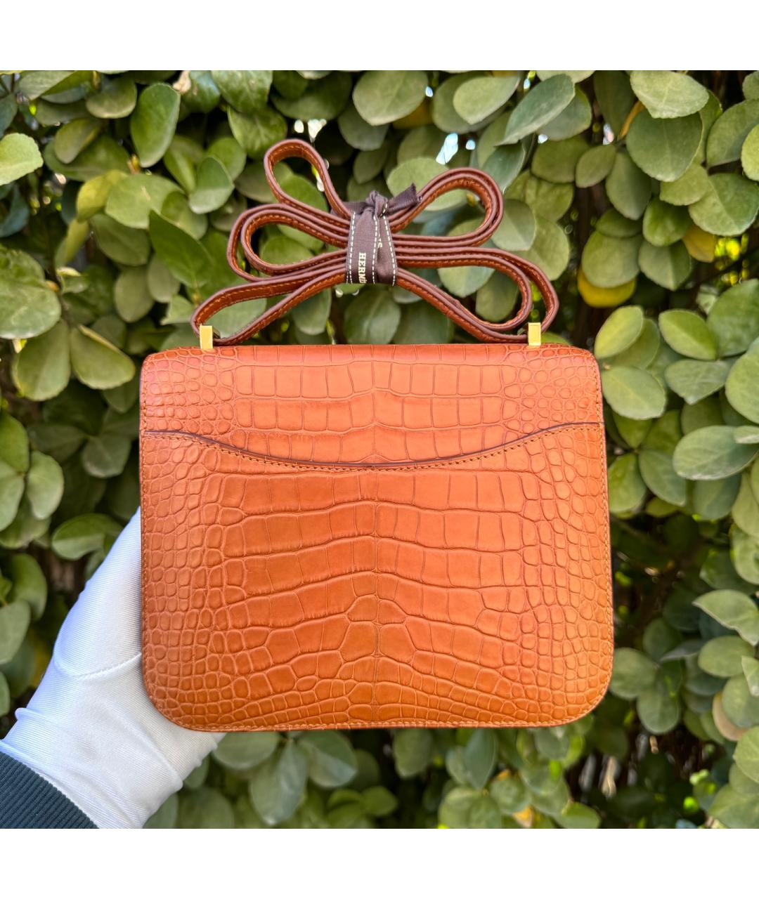 HERMES Коричневая кожаная сумка через плечо, фото 9