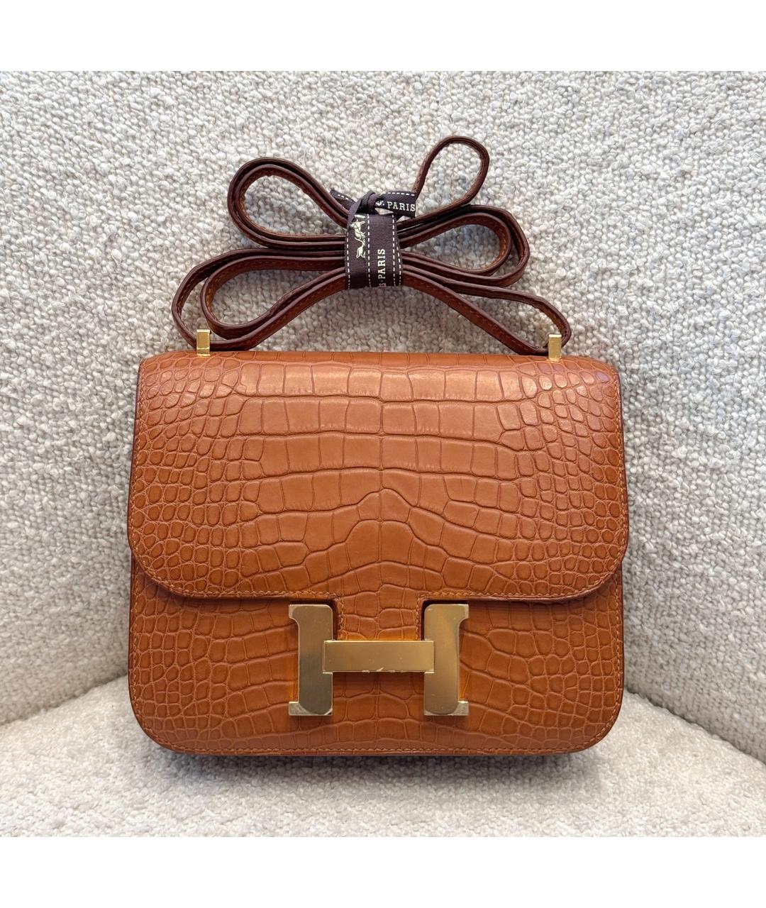 HERMES Коричневая кожаная сумка через плечо, фото 2