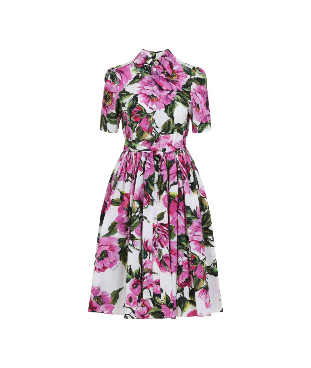 DOLCE&GABBANA Мульти хлопковое повседневное платье, фото 1