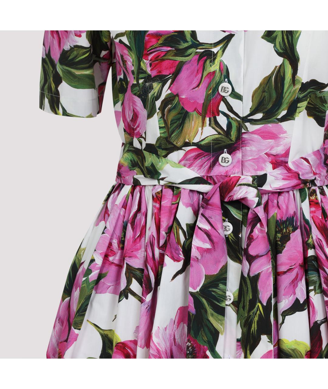 DOLCE&GABBANA Мульти хлопковое повседневное платье, фото 5