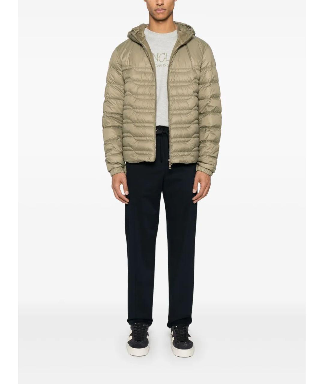 MONCLER Черные хлопковые повседневные брюки, фото 2