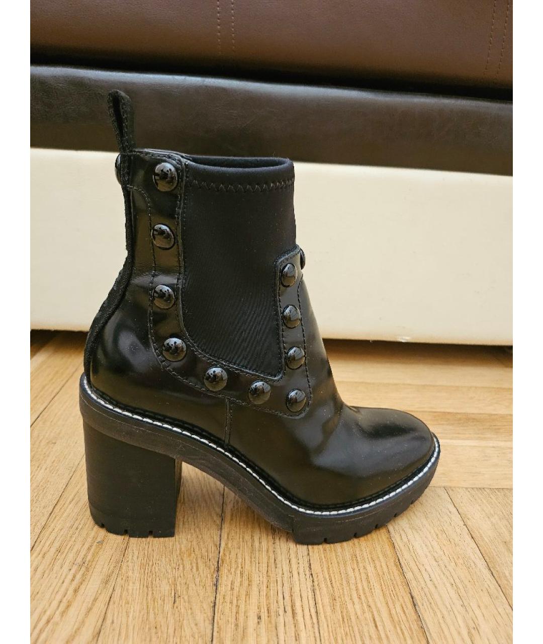 TORY BURCH Черные кожаные ботильоны, фото 8