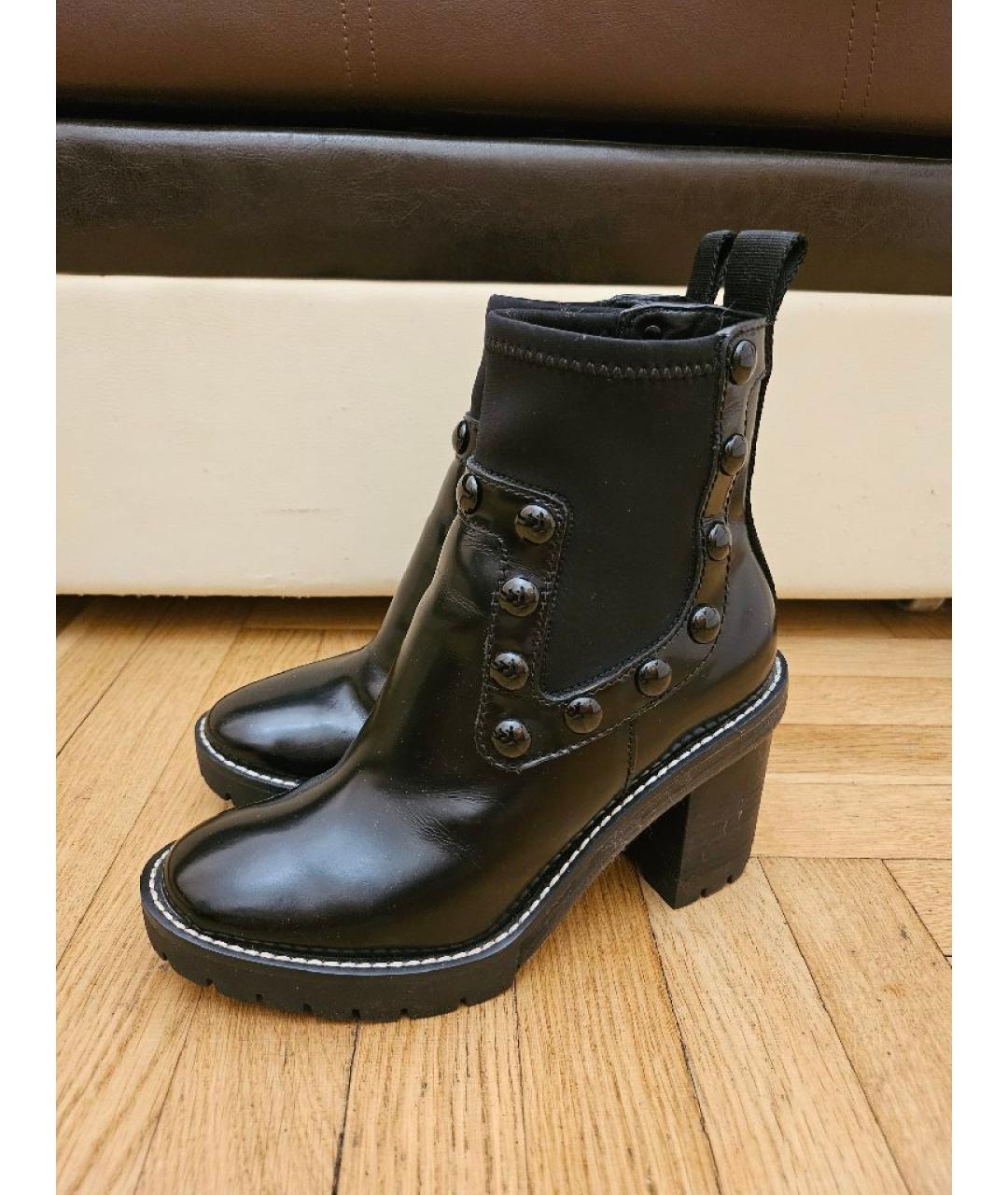 TORY BURCH Черные кожаные ботильоны, фото 5