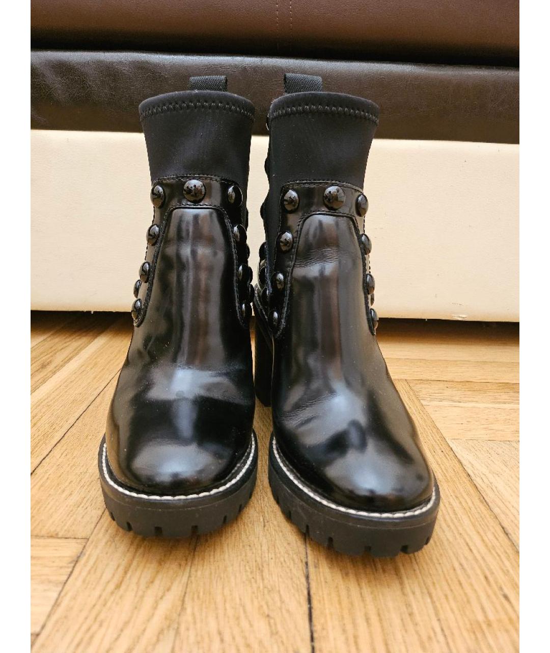 TORY BURCH Черные кожаные ботильоны, фото 6