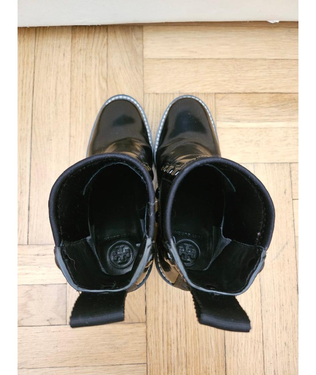 TORY BURCH Черные кожаные ботильоны, фото 3