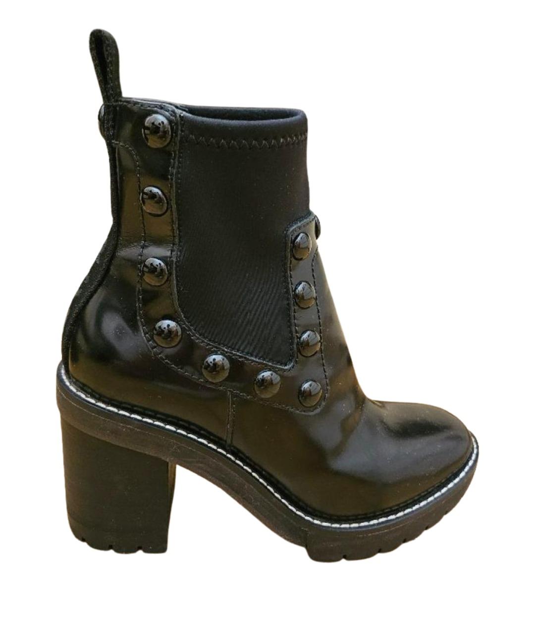 TORY BURCH Черные кожаные ботильоны, фото 1