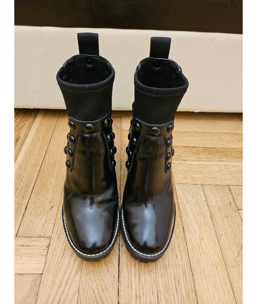 TORY BURCH Черные кожаные ботильоны, фото 2