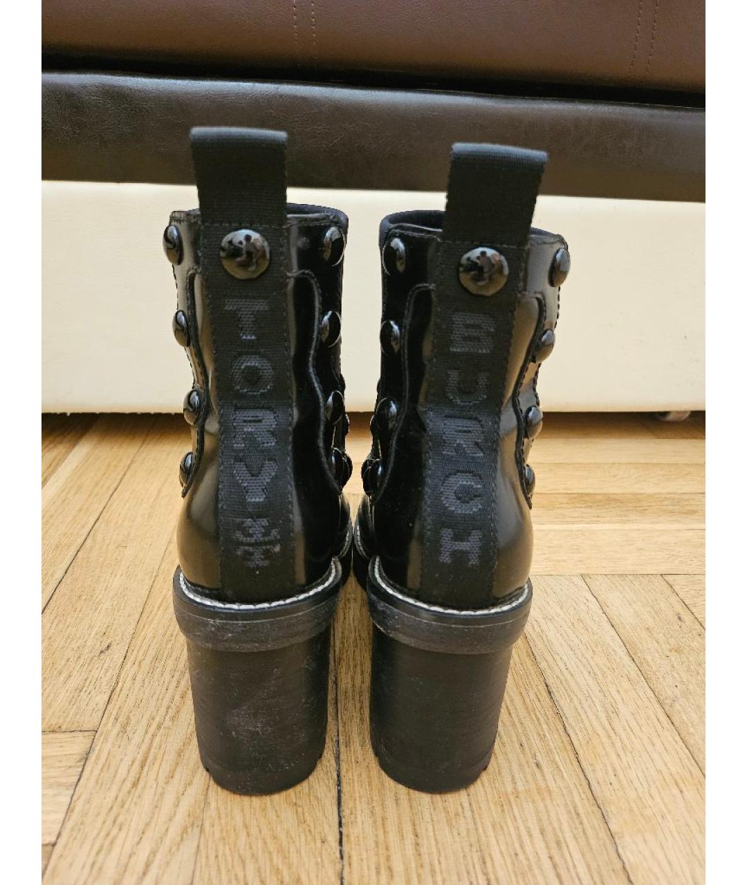 TORY BURCH Черные кожаные ботильоны, фото 4