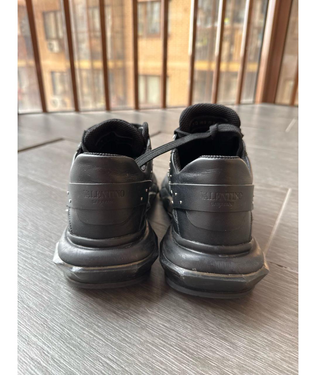 VALENTINO Черные кожаные кроссовки, фото 4