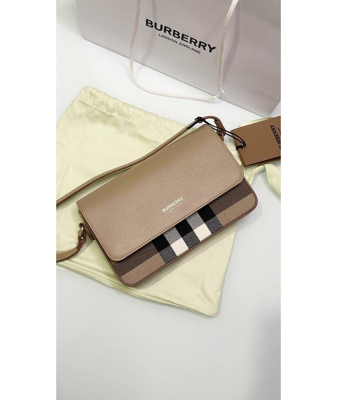 BURBERRY Бежевая сумка через плечо, фото 6