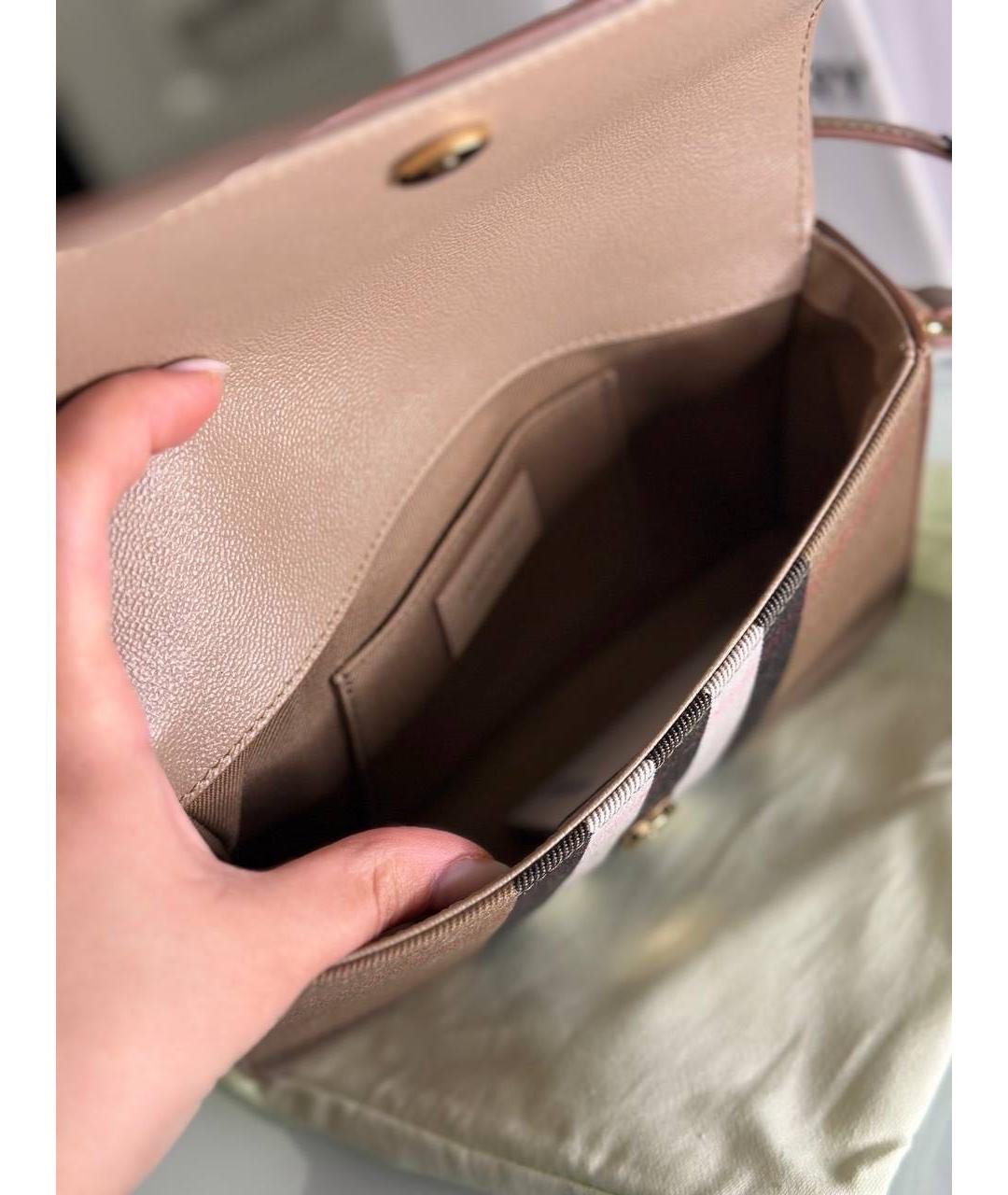 BURBERRY Бежевая сумка через плечо, фото 4
