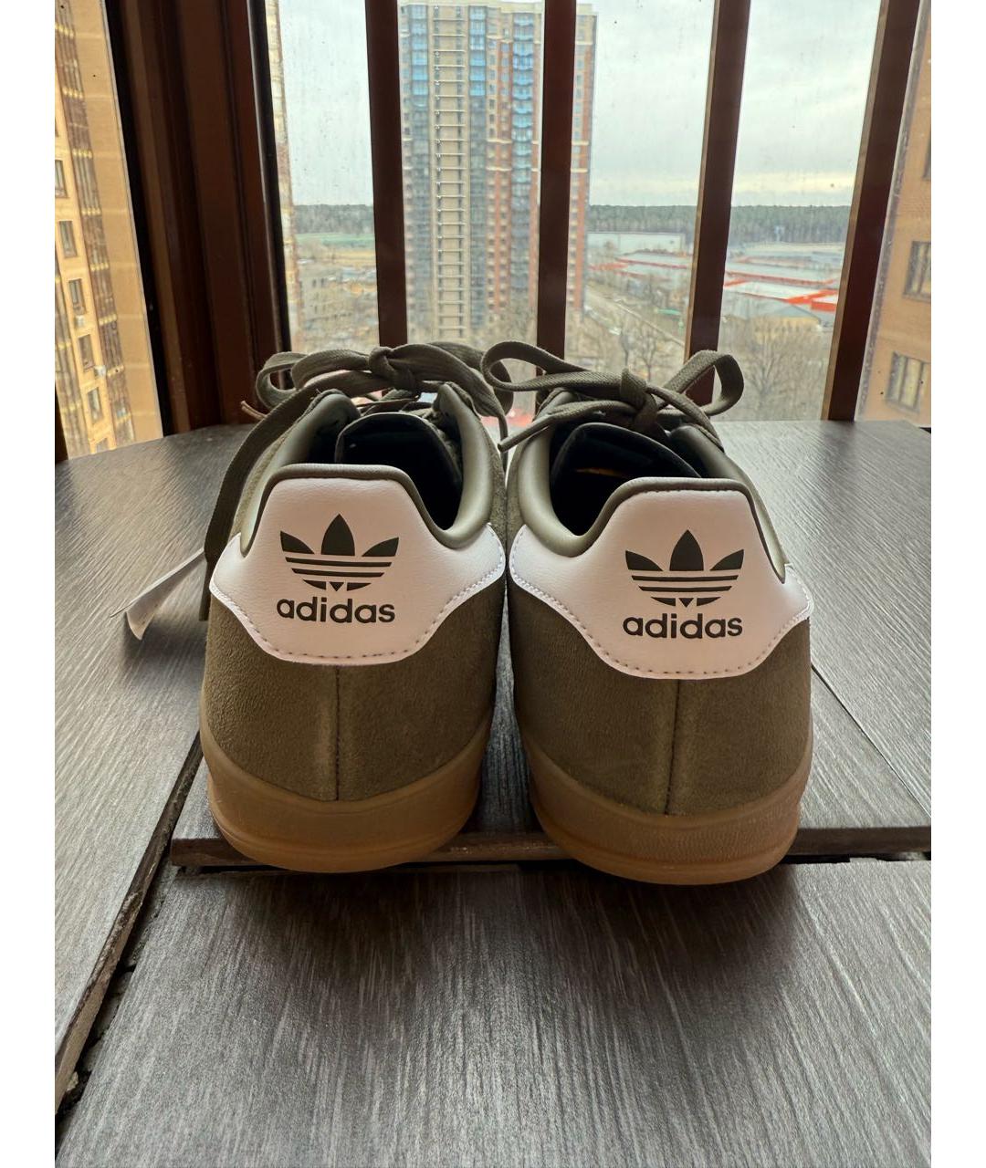 ADIDAS Хаки замшевые кеды, фото 4