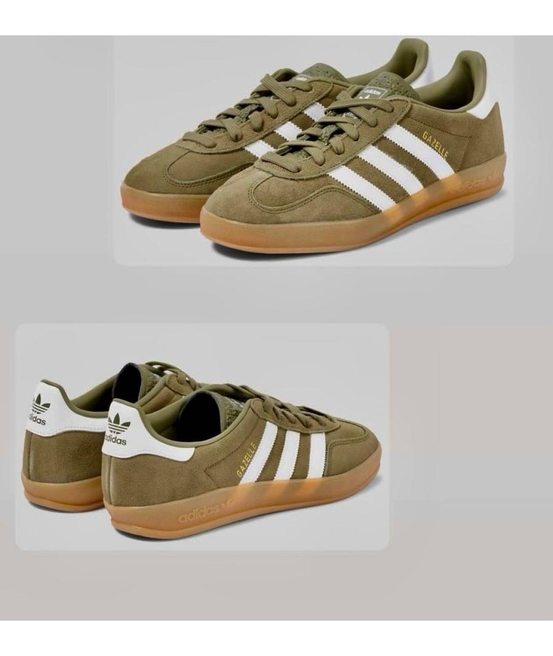 ADIDAS Хаки замшевые кеды, фото 5