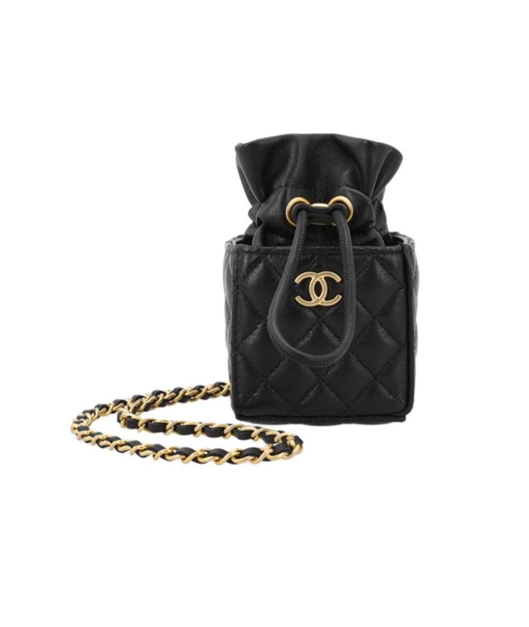 CHANEL Черная кожаная сумка через плечо, фото 4