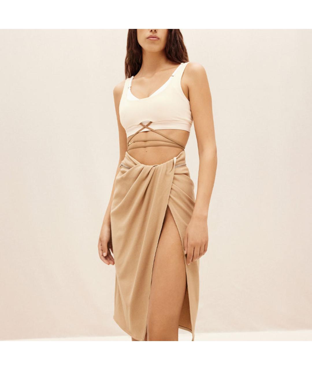 JACQUEMUS Бежевая майка, фото 6