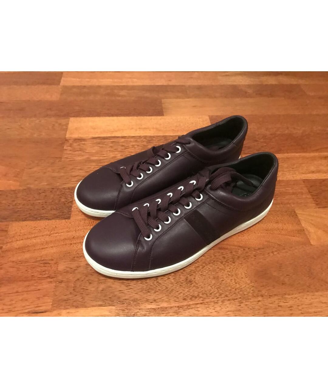 DOLCE&GABBANA Фиолетовые кожаные низкие кроссовки / кеды, фото 4