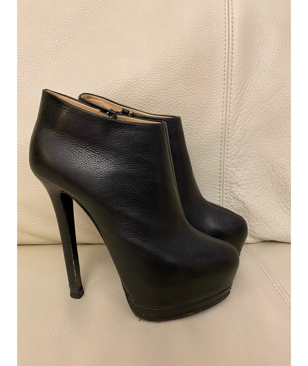 GIUSEPPE ZANOTTI DESIGN Черные кожаные ботильоны, фото 6