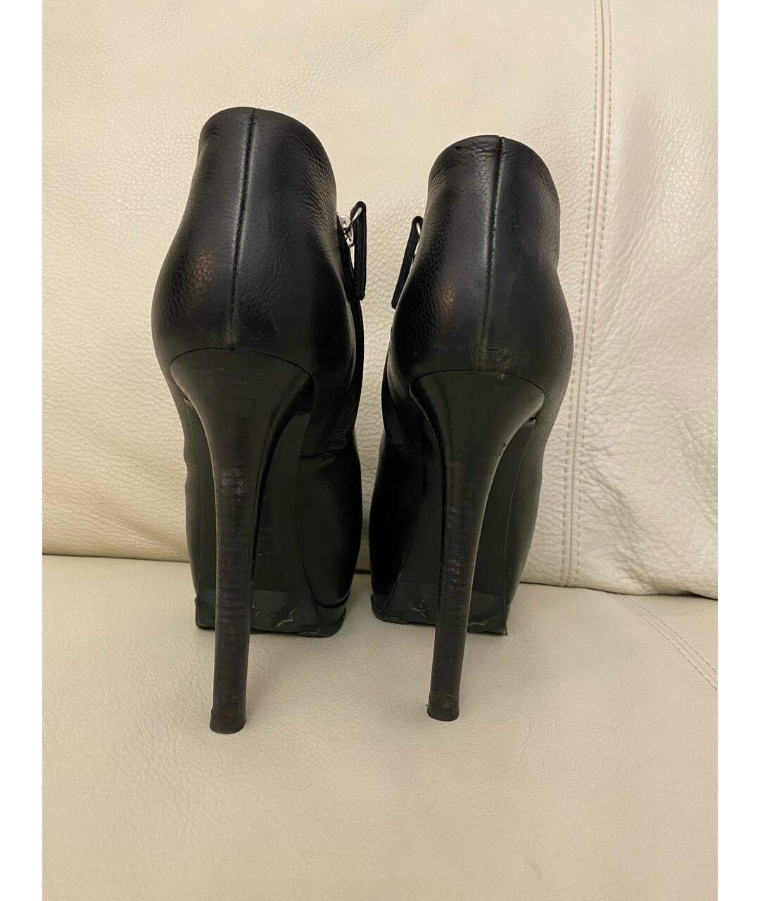 GIUSEPPE ZANOTTI DESIGN Черные кожаные ботильоны, фото 4