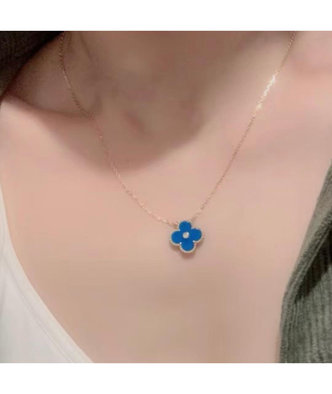 VAN CLEEF & ARPELS Голубая подвеска из желтого золота, фото 7