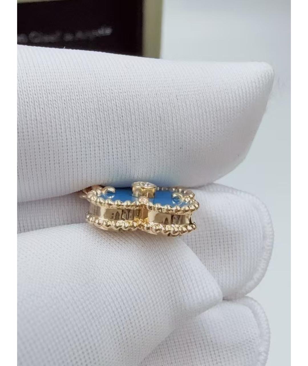VAN CLEEF & ARPELS Голубая подвеска из желтого золота, фото 4