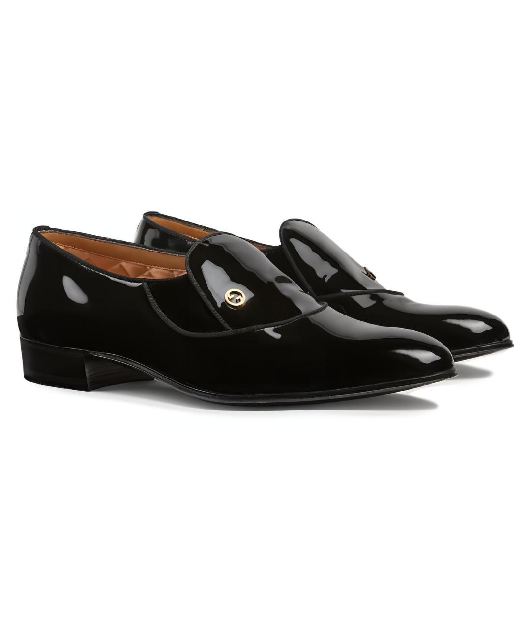 GUCCI Черные кожаные лоферы, фото 3