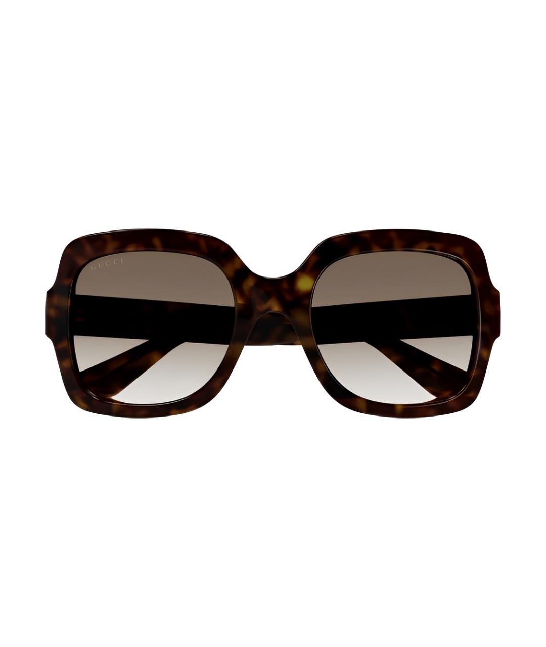 GUCCI Коричневые пластиковые солнцезащитные очки, фото 2