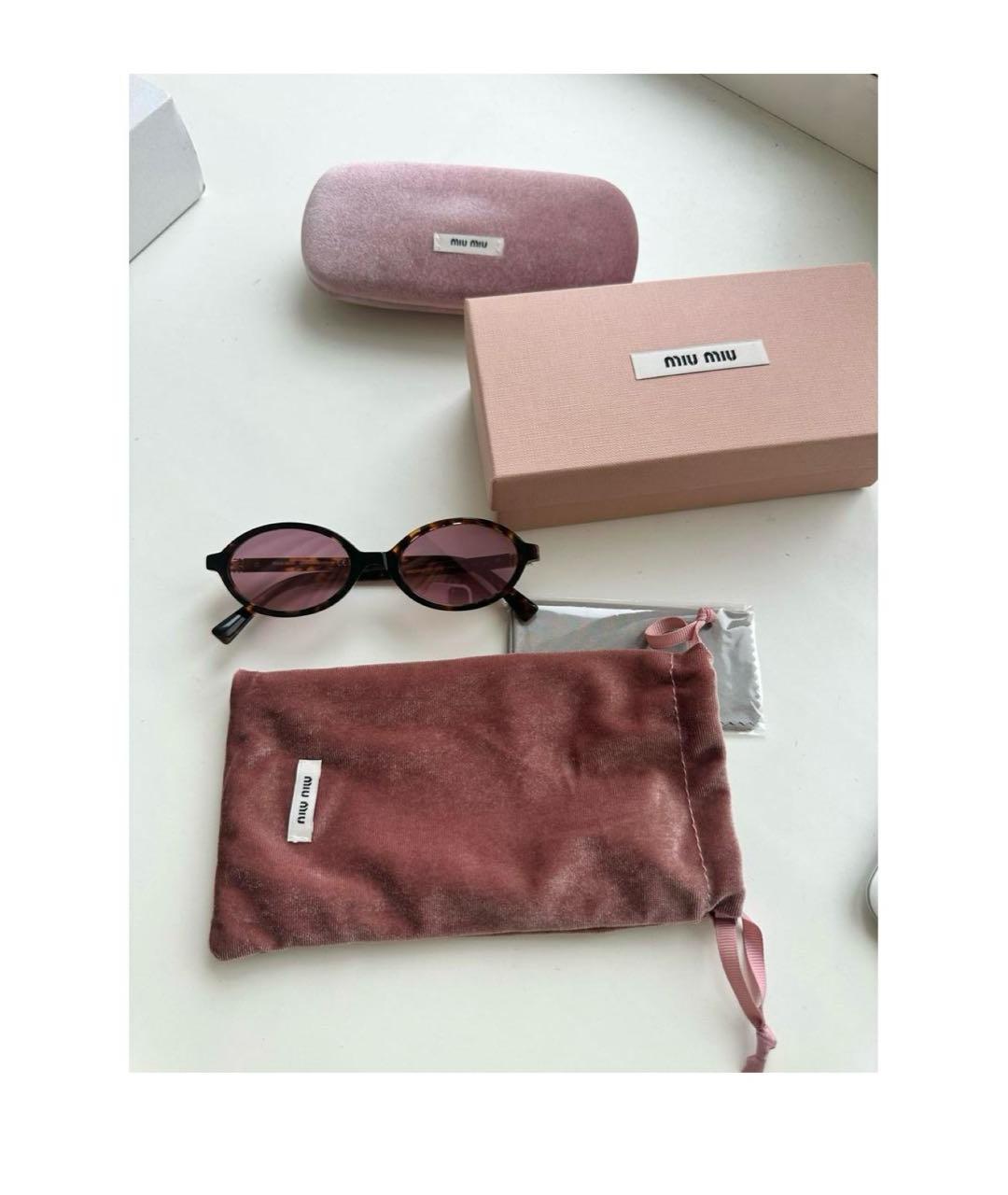 MIU MIU Коричневые солнцезащитные очки, фото 2