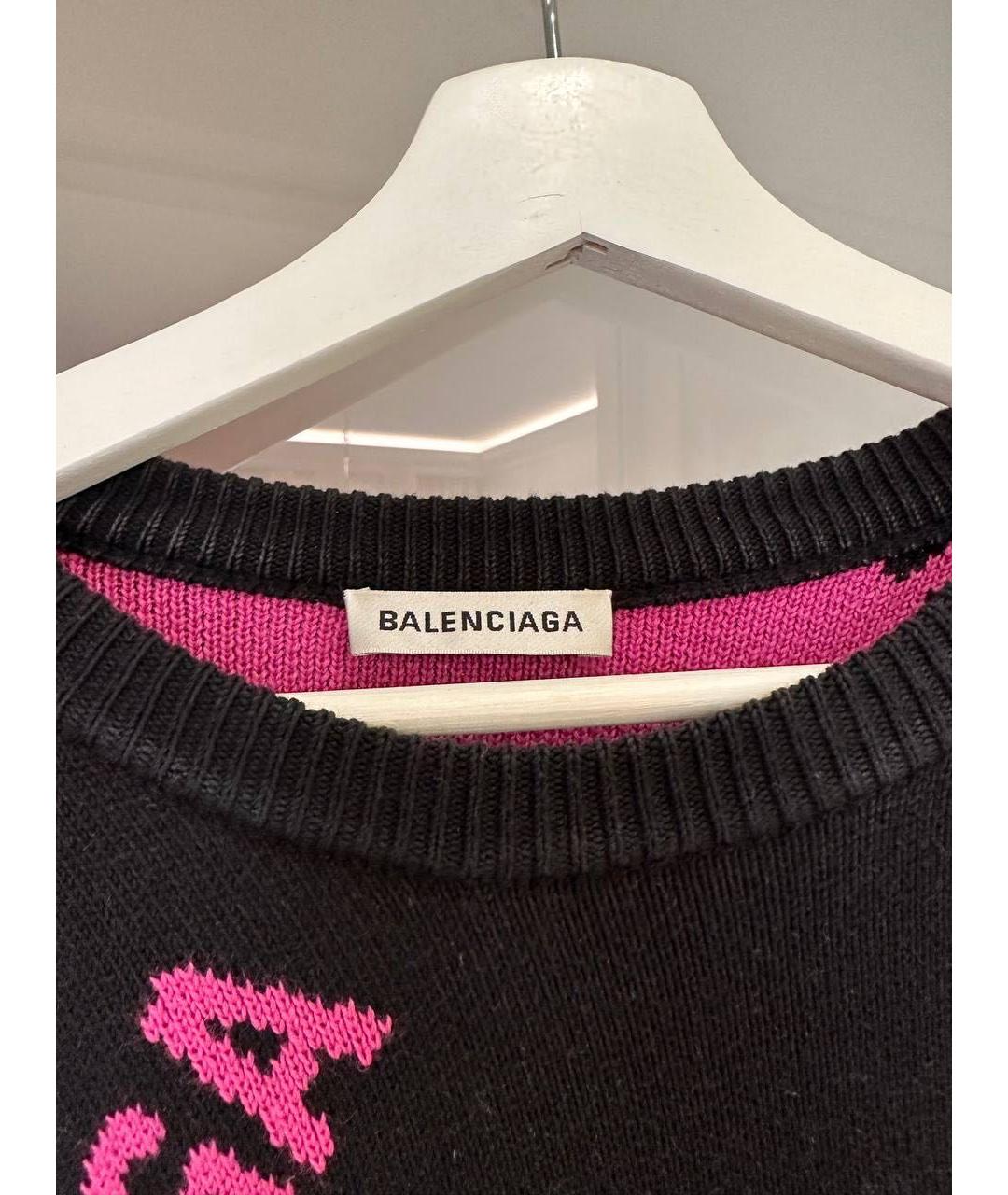 BALENCIAGA Черный шерстяной джемпер / свитер, фото 3
