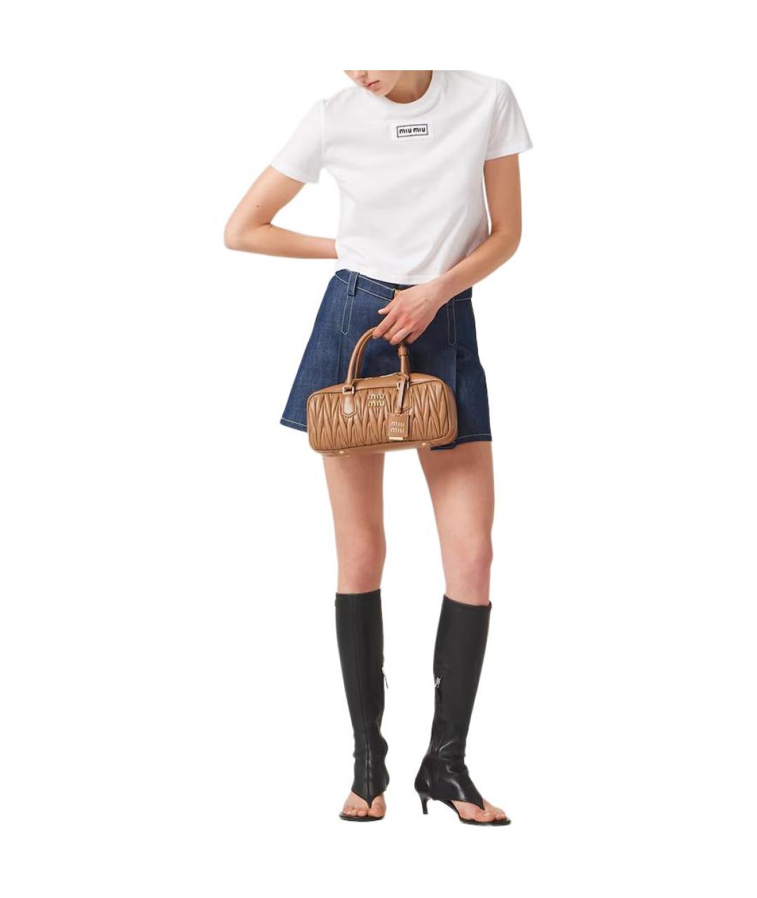 MIU MIU Белая футболка, фото 4