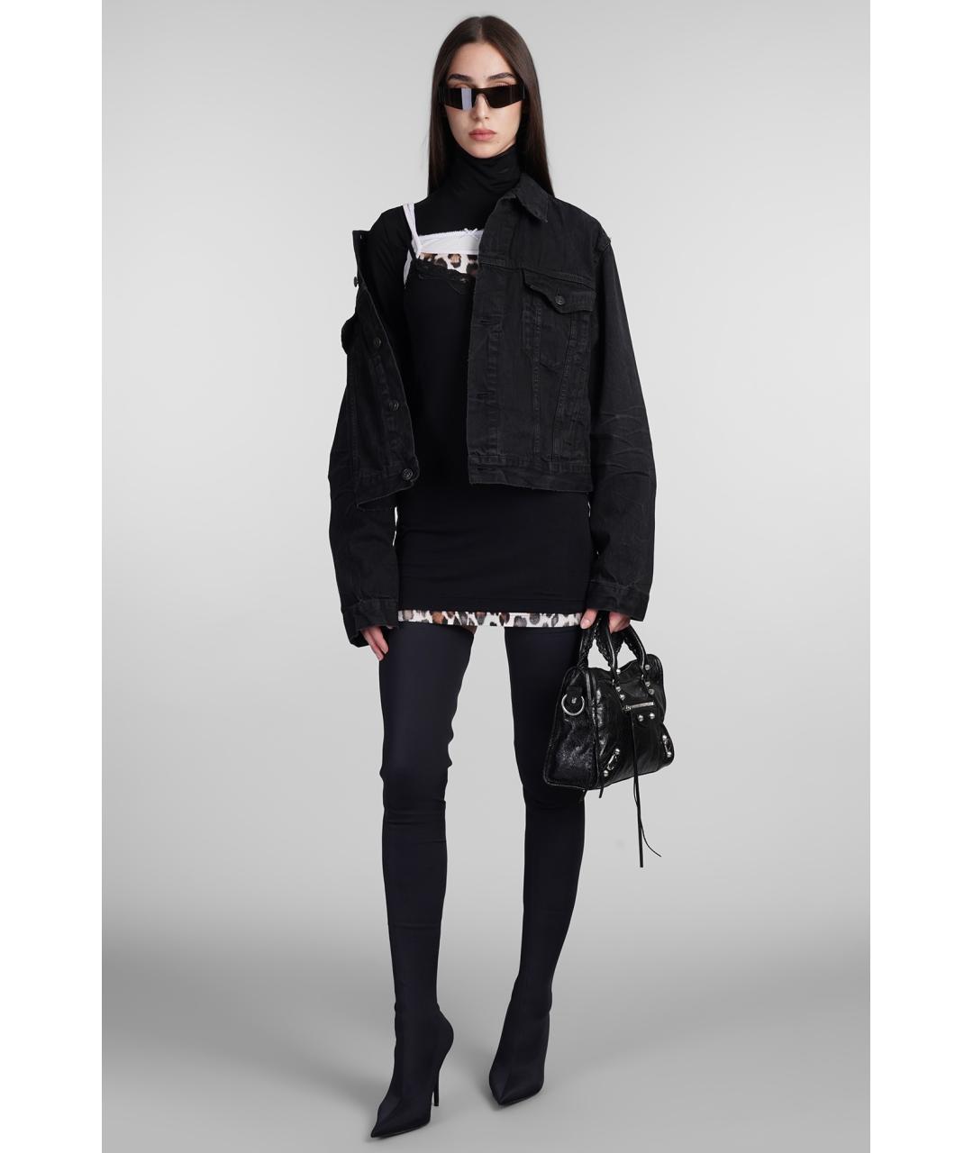 BALENCIAGA Черная хлопковая куртка, фото 6