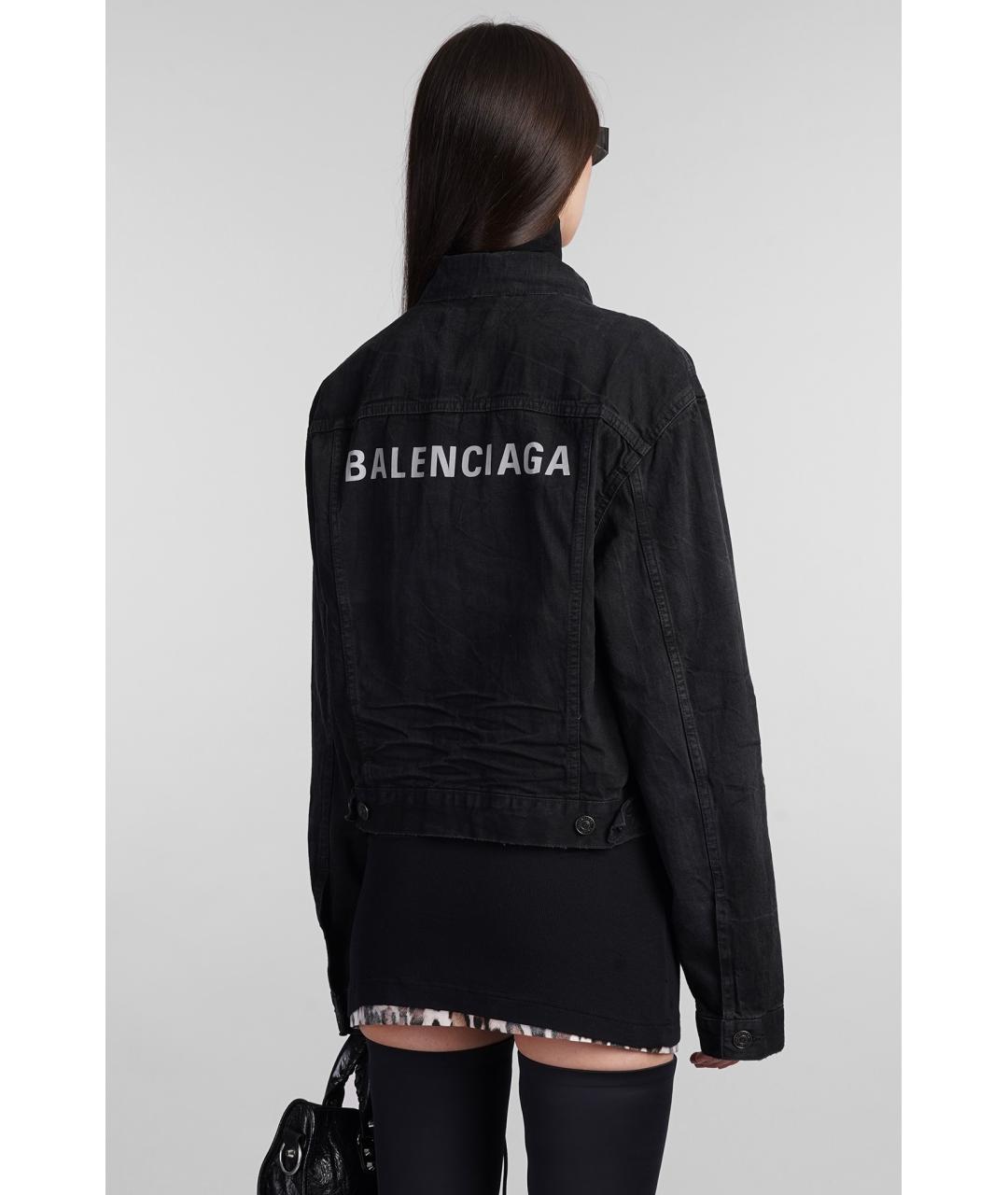 BALENCIAGA Черная хлопковая куртка, фото 7