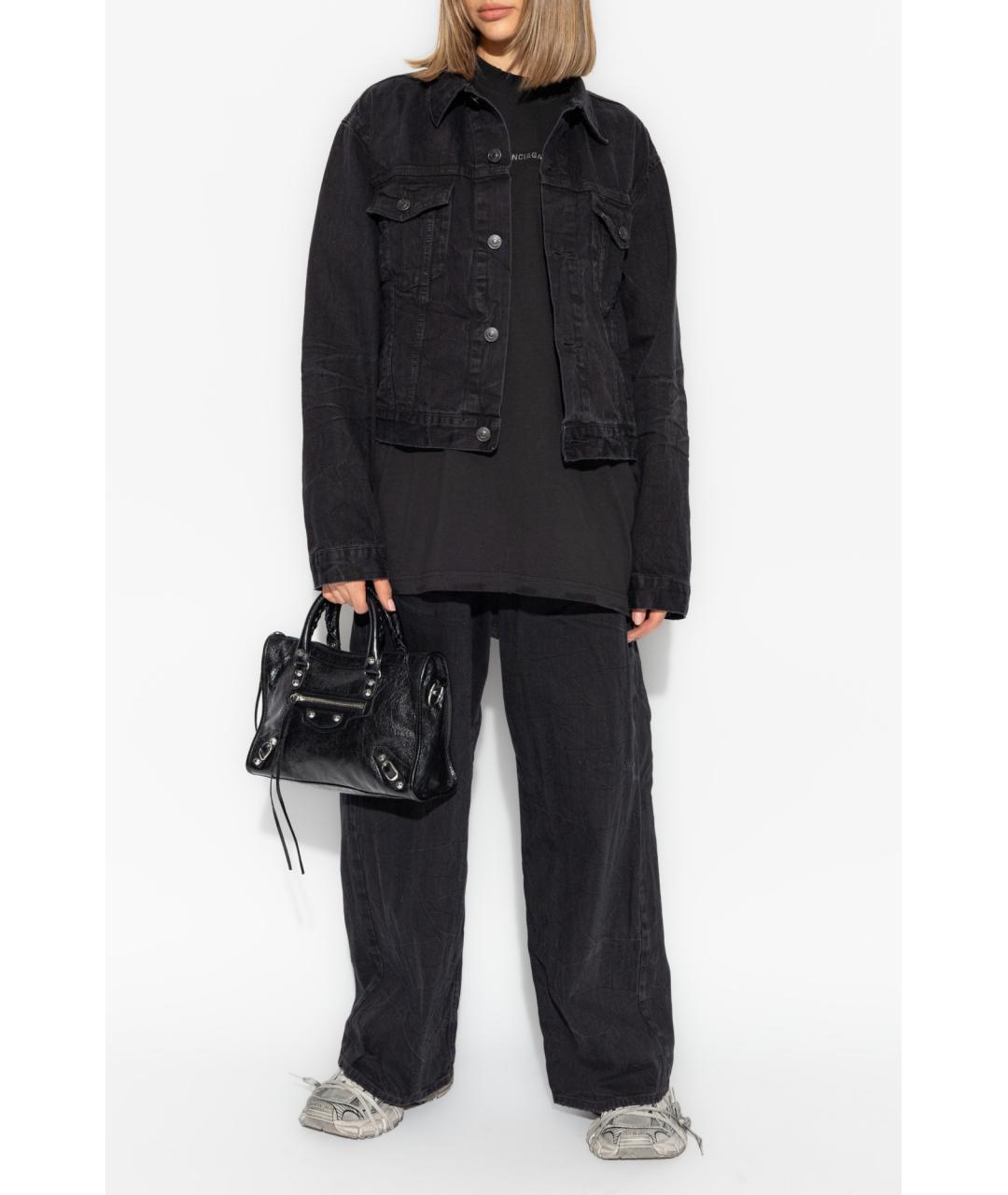 BALENCIAGA Черная хлопковая куртка, фото 2