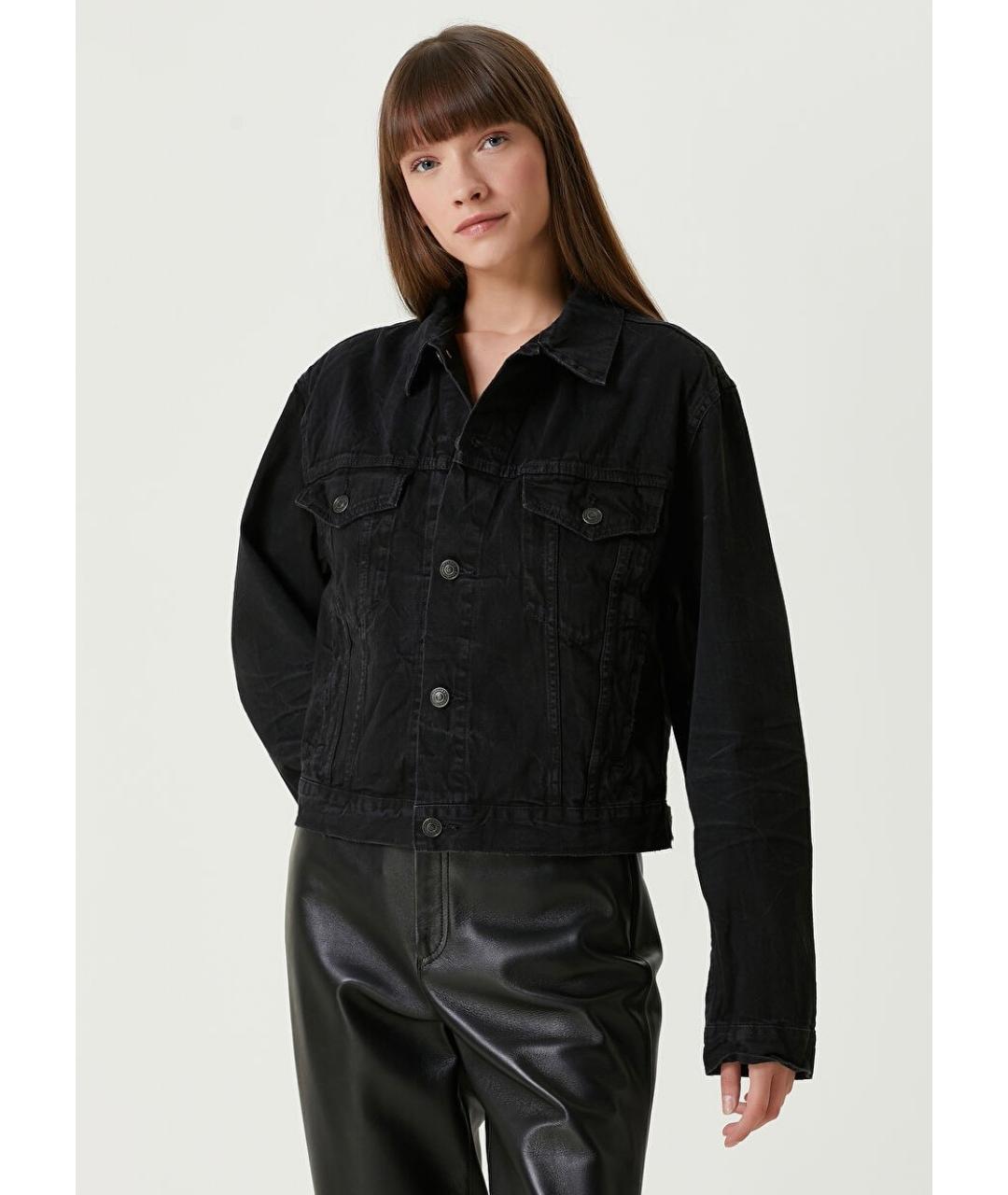 BALENCIAGA Черная хлопковая куртка, фото 9