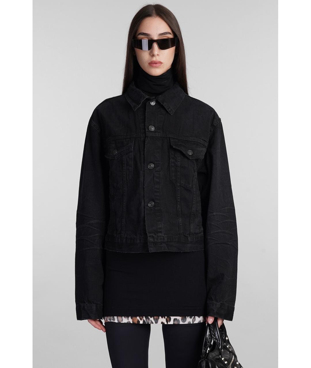 BALENCIAGA Черная хлопковая куртка, фото 5