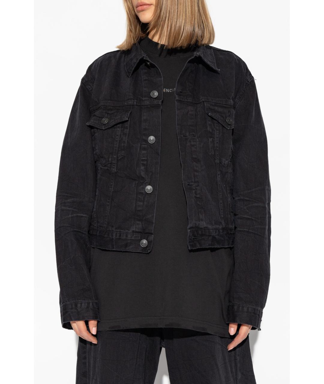 BALENCIAGA Черная хлопковая куртка, фото 3