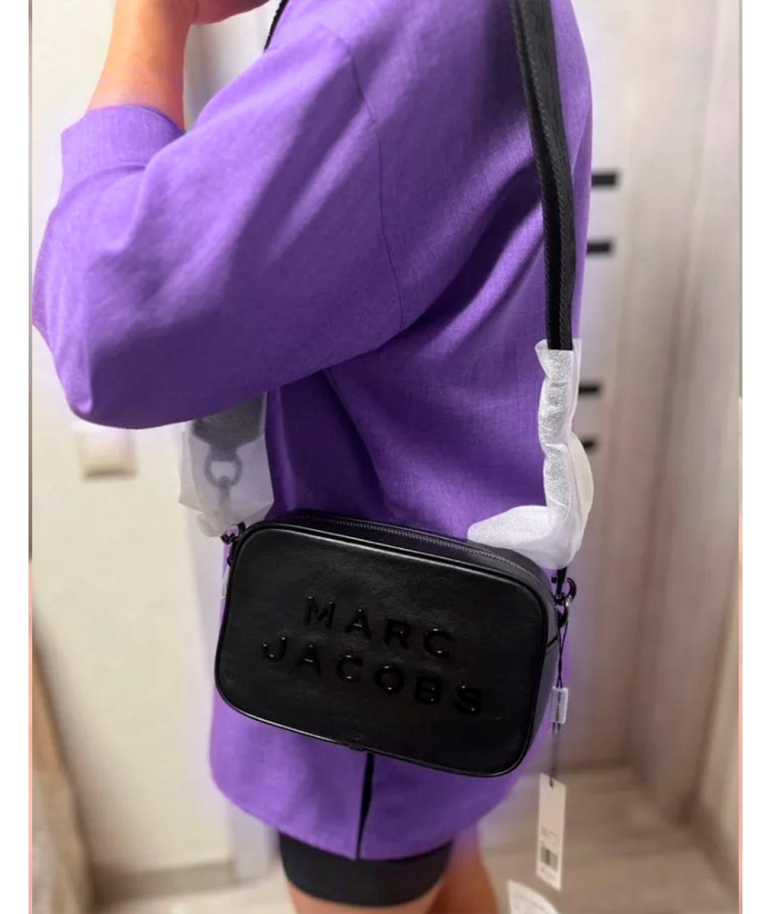 MARC JACOBS Черная кожаная сумка через плечо, фото 6