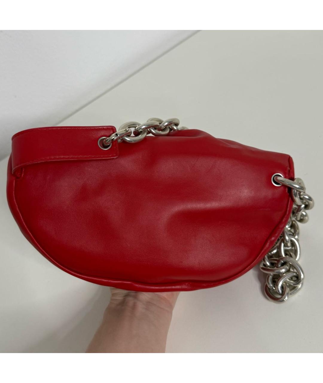 BOTTEGA VENETA Красная кожаная поясная сумка, фото 7