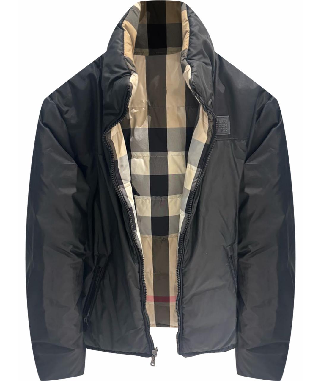 BURBERRY Черная хлопковая куртка, фото 2
