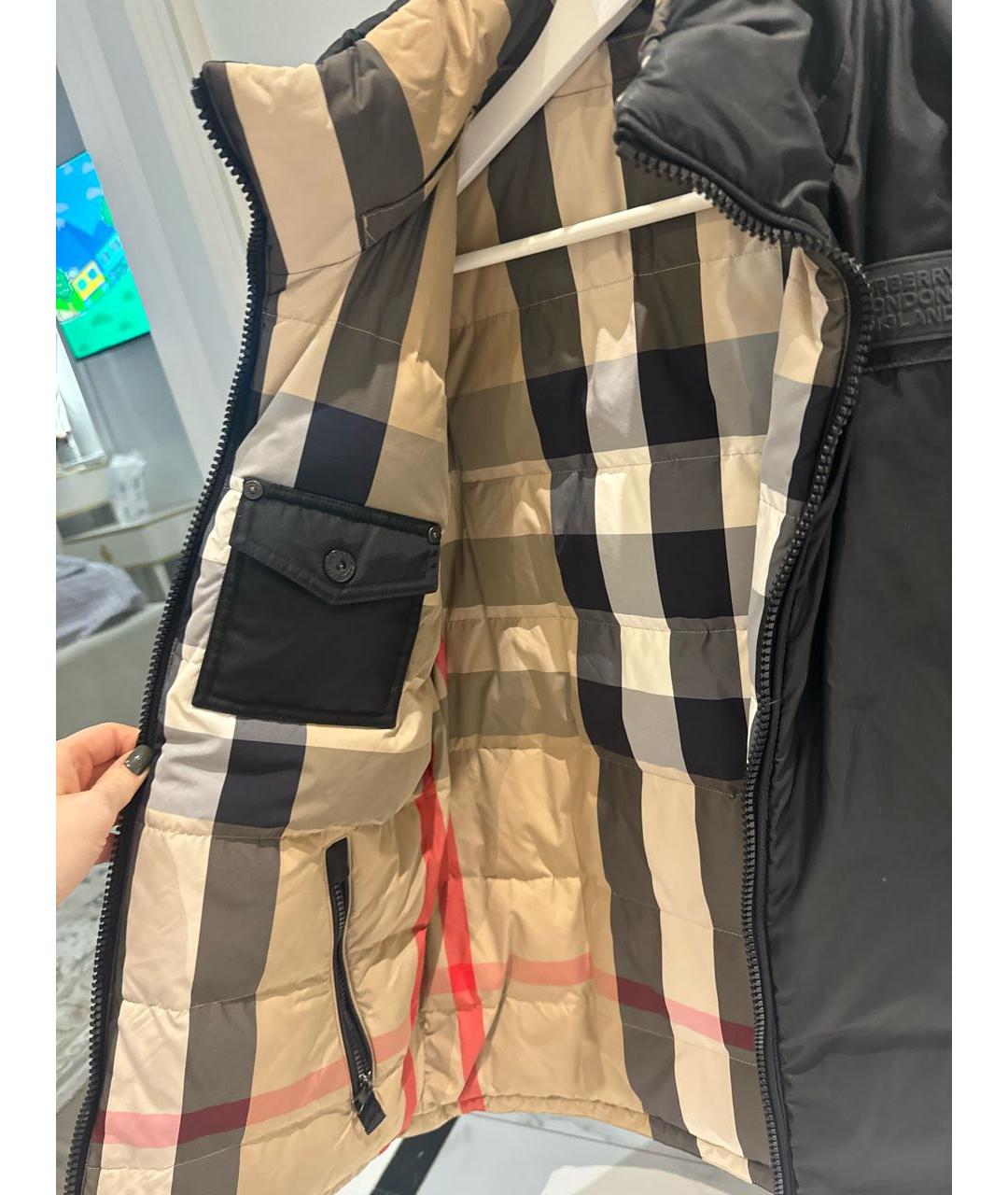 BURBERRY Черная хлопковая куртка, фото 3
